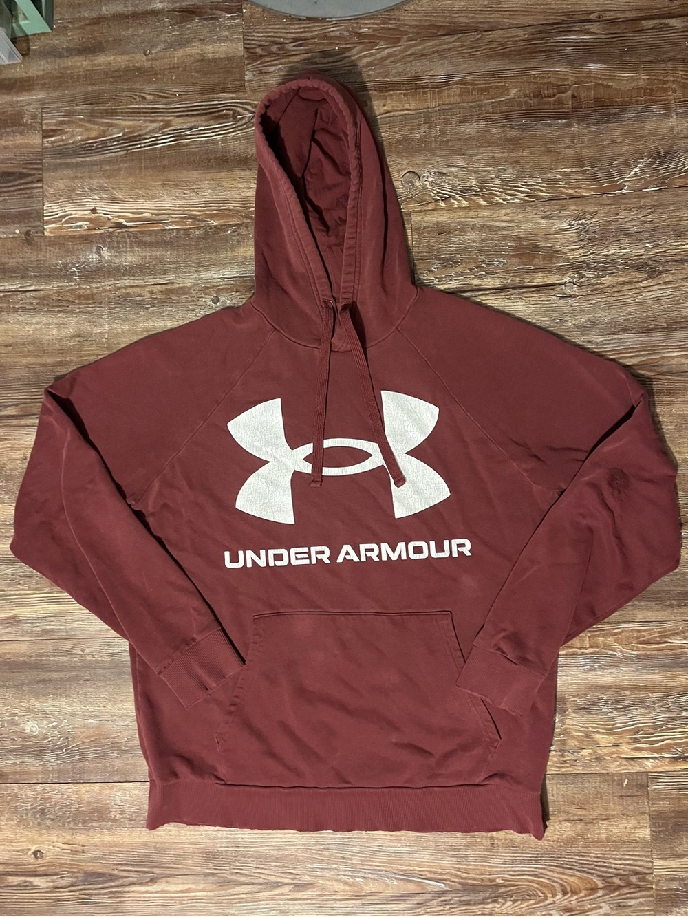 Under Armour Rival Fleece Big Logo Hoodie Men's Burgundy Medium